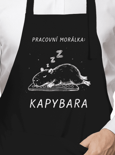 Pracovní morálka zástěra Black