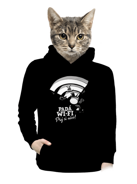 Padá wi-fi dámská mikina klokanka Black