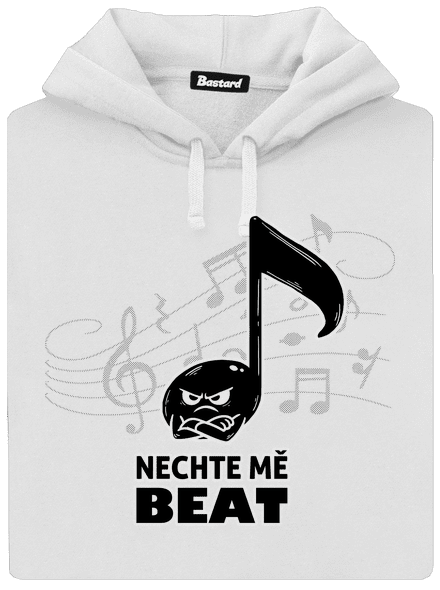 Nechte mě beat dámská mikina klokanka White