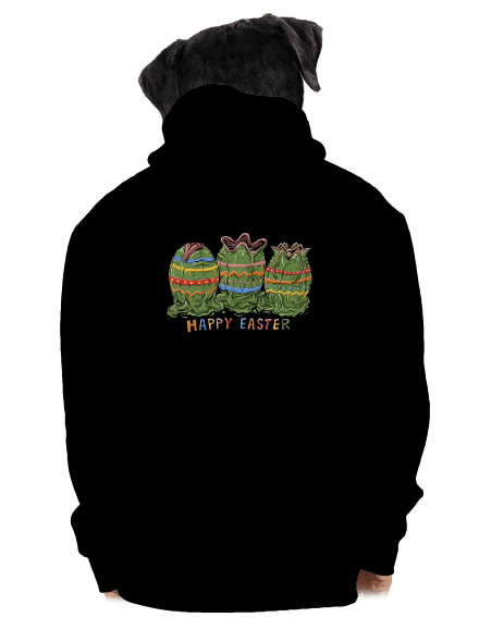 Happy Easter pánská mikina na zip Black