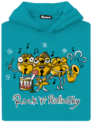 Rock 'n' rollničky dětská mikina klokanka Hawaiian Blue
