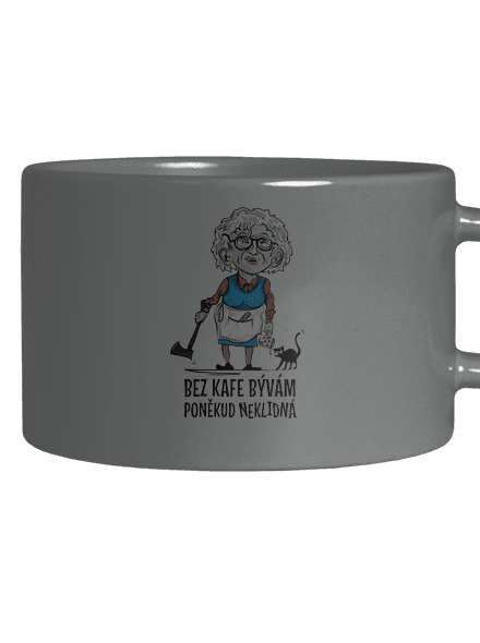 Neklidná bez kafe hrnek makronka Grey Macaron