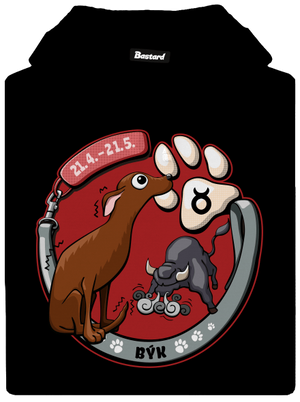 Psí horoskop: Býk dámská mikina klokanka Black