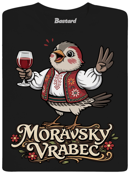 Moravský vrabec pánské tričko Black