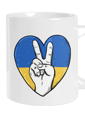 Ukrajina - Mír velký hrnek White