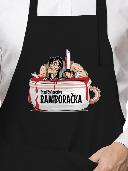 Ramboračka zástěra Black
