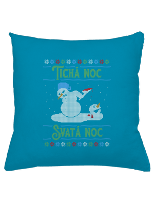 Vánoční koleda polštář Blue Turquoise