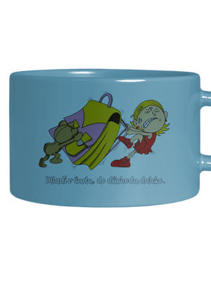 Školačka hrnek makronka Blue Macaron