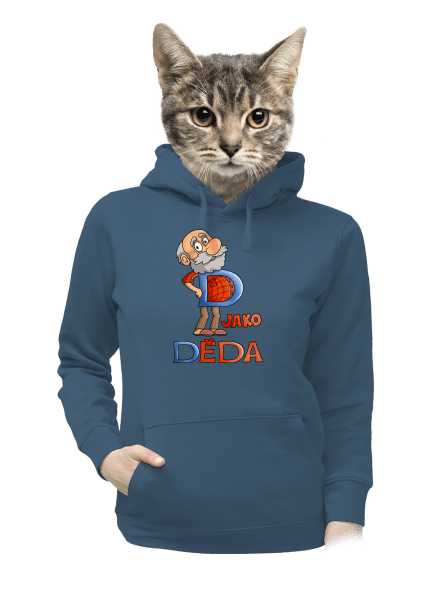D jako děda dámská mikina klokanka Denim