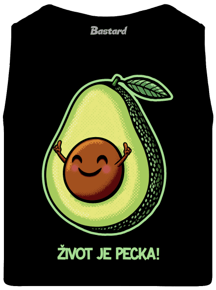 Život je pecka pánské tílko Black