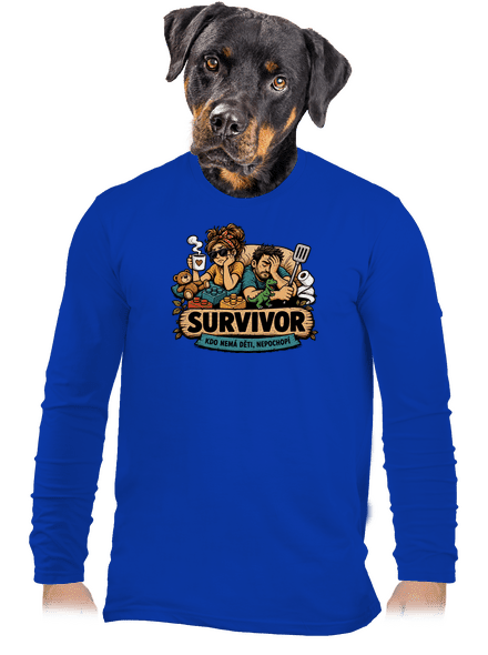 Survivor  pánské dlouhý rukáv Royal Blue