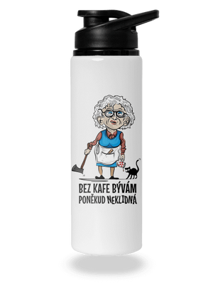 Neklidná bez kafe lahev na vodu White