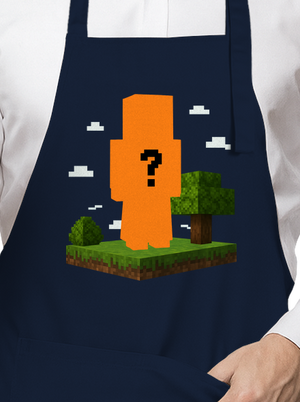 Minecraft z vlastní fotky zástěra Navy