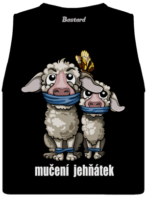 Mučení jehňátek dámské tílko volné Black
