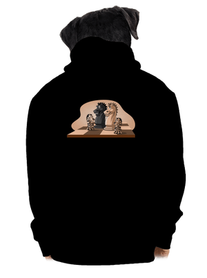 Šachová rodina pánská mikina na zip Black