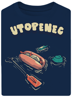 Utopenec unisex tričko oversized Midnight Blue