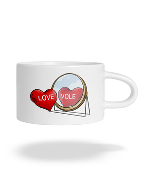 Love vole hrnek makronka White