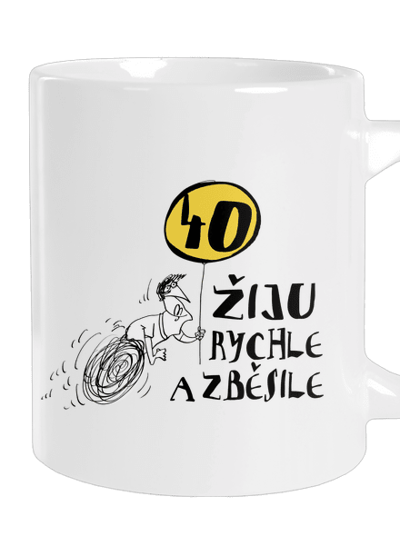 Žiju rychle a zběsile velký hrnek White