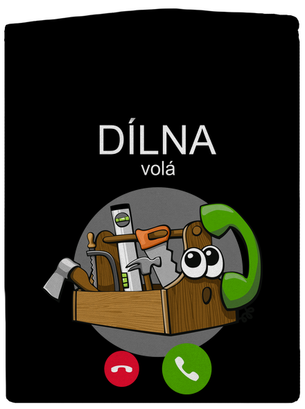 Dílna volá dámská mikina na zip Black