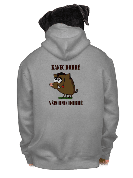 Kanec dobrý pánská mikina na zip Light Melange