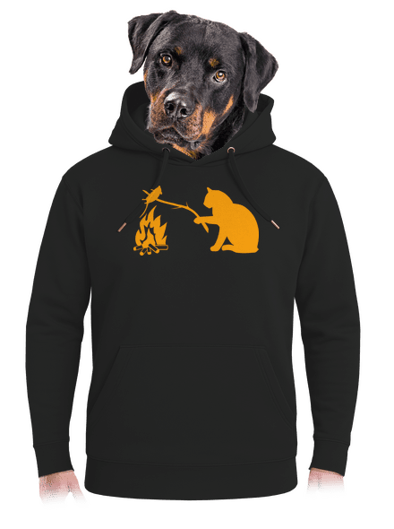Kočka a myš unisex mikina premium Dark Black