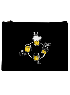 Pivní hodiny taštička Black