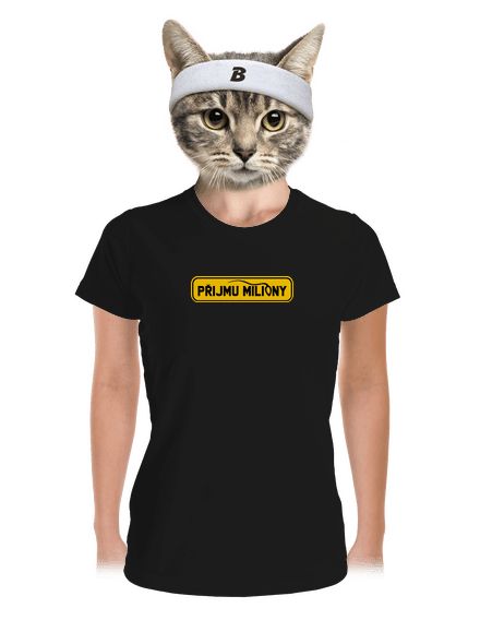 Miliony dámské sportovní tričko Black