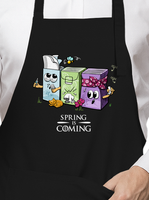 Spring is coming zástěra Black