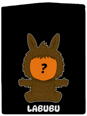 Labubu pánská mikina na zip Black