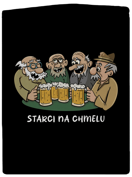 Starci na chmelu pánská mikina na zip Black