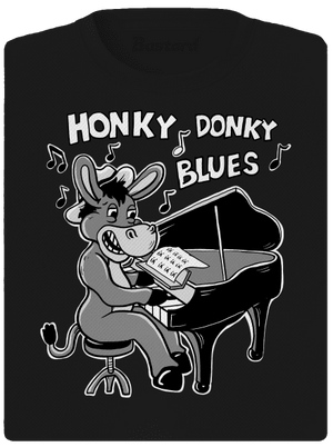Honky donky blues dámské sportovní tričko Black