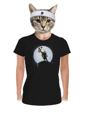 Mimoní král dámské sportovní tričko Black