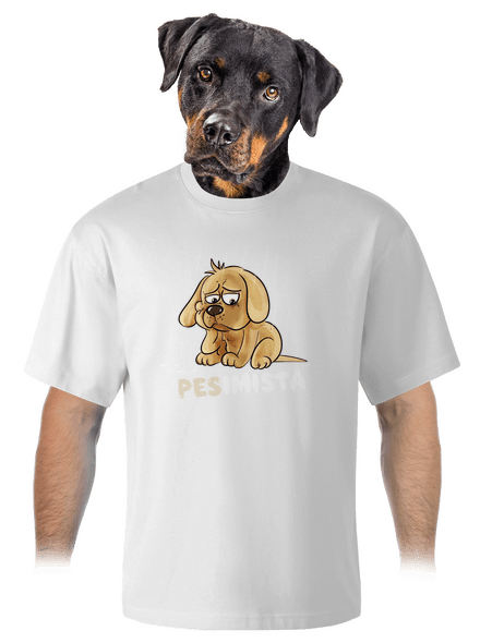 Pesimista  unisex tričko oversized White