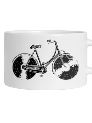 Gramofonové kolo hrnek makronka White