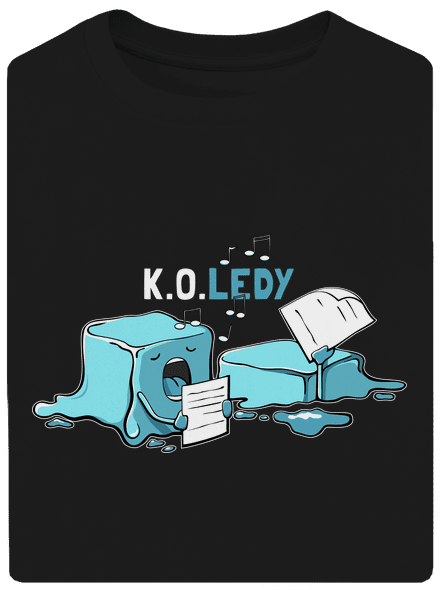 Koledy unisex tričko oversized Black