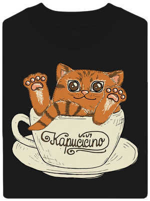 Kapučičíno unisex mikina bez kapuce Black