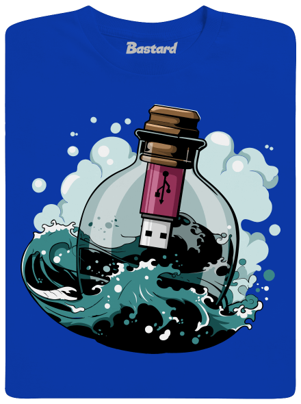 USB vzkaz v láhvi pánské dlouhý rukáv Royal Blue