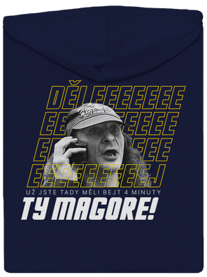 B18: Jiří Kára pánská mikina na zip Navy