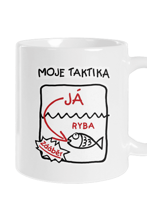 Rybářská taktika klasický hrnek White
