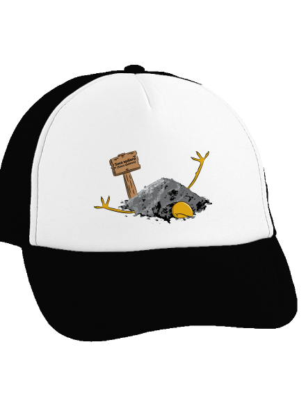 Sova spálená kšiltovka truckerka Black cap
