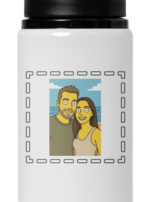 Simpsonovi z vlastní fotky lahev na vodu White