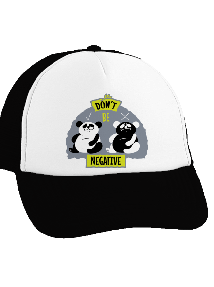 Don't be negative kšiltovka truckerka Black cap