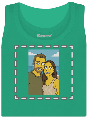 Simpsonovi z vlastní fotky dámské tílko klasické Mint Mal