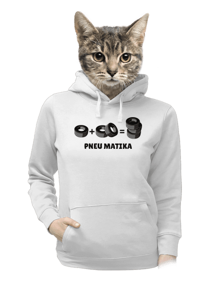 Pneu Matika dámská mikina klokanka White