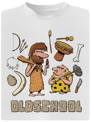 Oldschool pánské sportovní tričko White