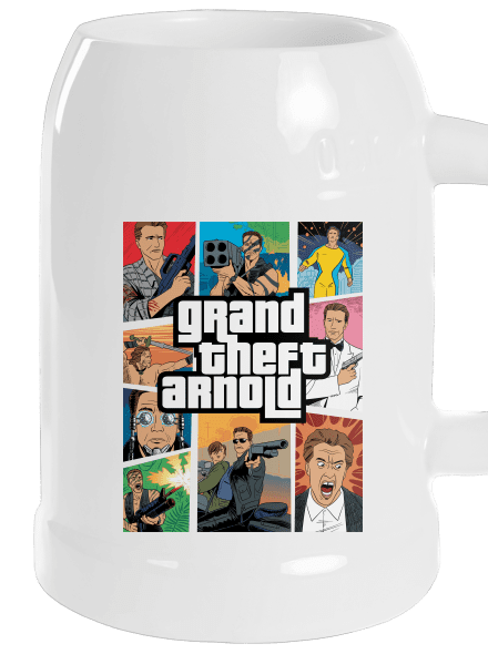 Grand Theft Arnold půllitr White