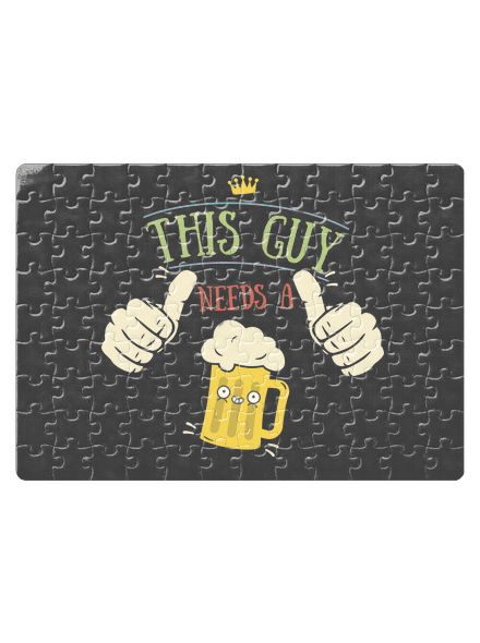 Tenhle týpek potřebuje pivo puzzle White