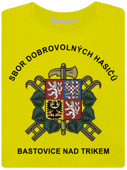 Sbor dobrovolných hasičů s vlastním erbem obce dámské tričko premium Lemon