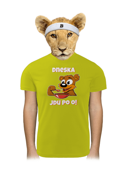Dneska jdu po o dětské sportovní tričko Neon Yellow