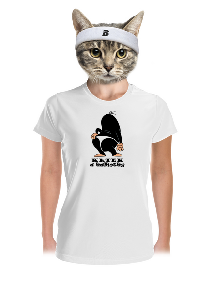 Krtek a kalhotky dámské sportovní tričko White